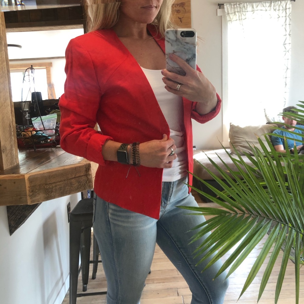 Blazing red blazer